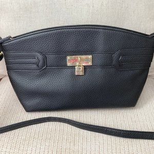 Nicole Miller Black Dome Style Shoulder Crossbody Handbag